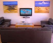 8 Seater leather lounge, Large LCD TV - 11 Simbalina Beach Penthouse